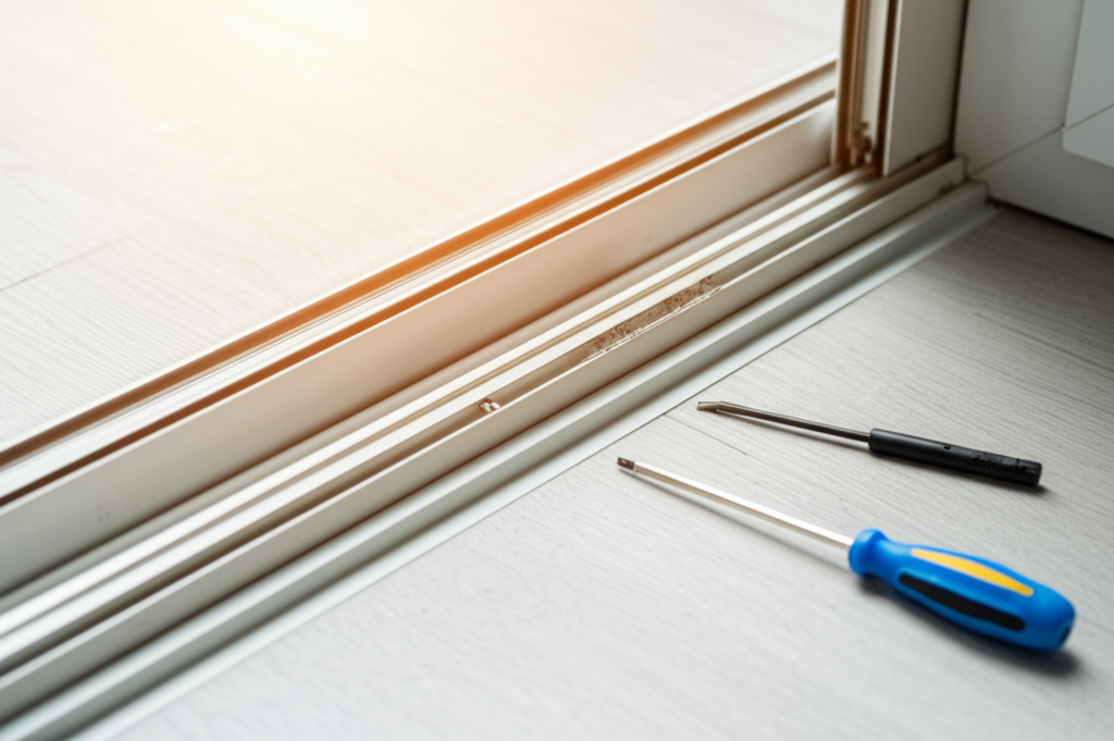Sliding door track repair in Homestead